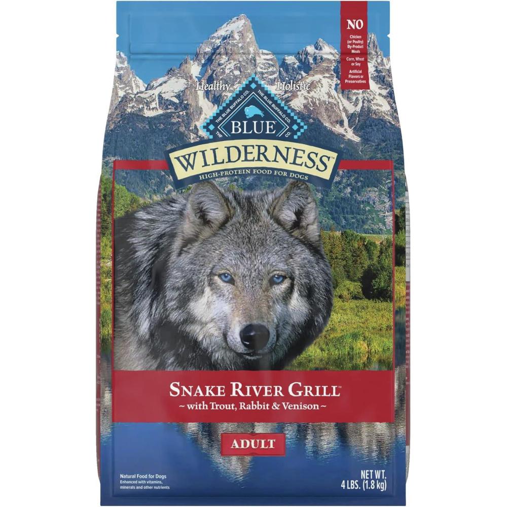 imageBlue Buffalo Wilderness Adult HighProtein Dry Dog Food with Real Salmon GrainFree Made in the USA with Natural Ingredients Salmon 24lb BagTrout Venison Rabbit