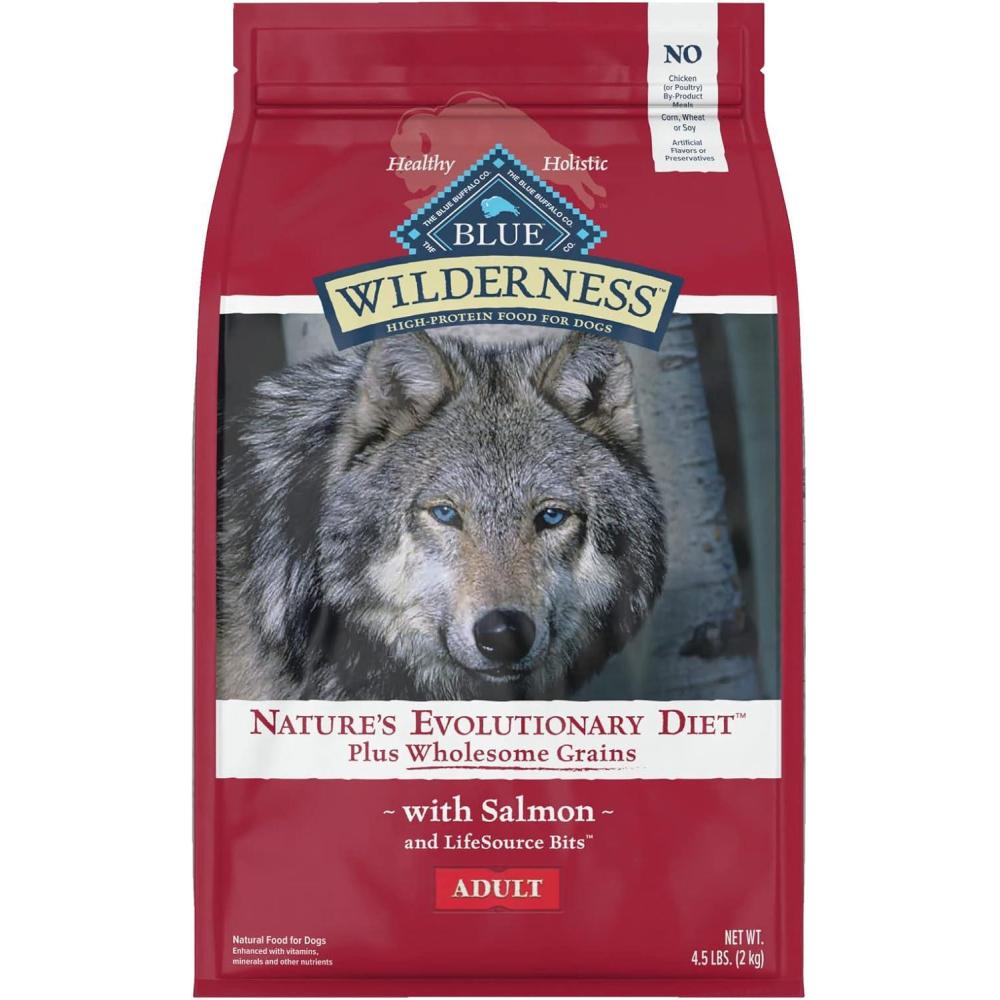imageBlue Buffalo Wilderness High Protein Natural Adult SmallBite Dry Dog Food Chicken 24lbSalmon plus Wholesome Grains