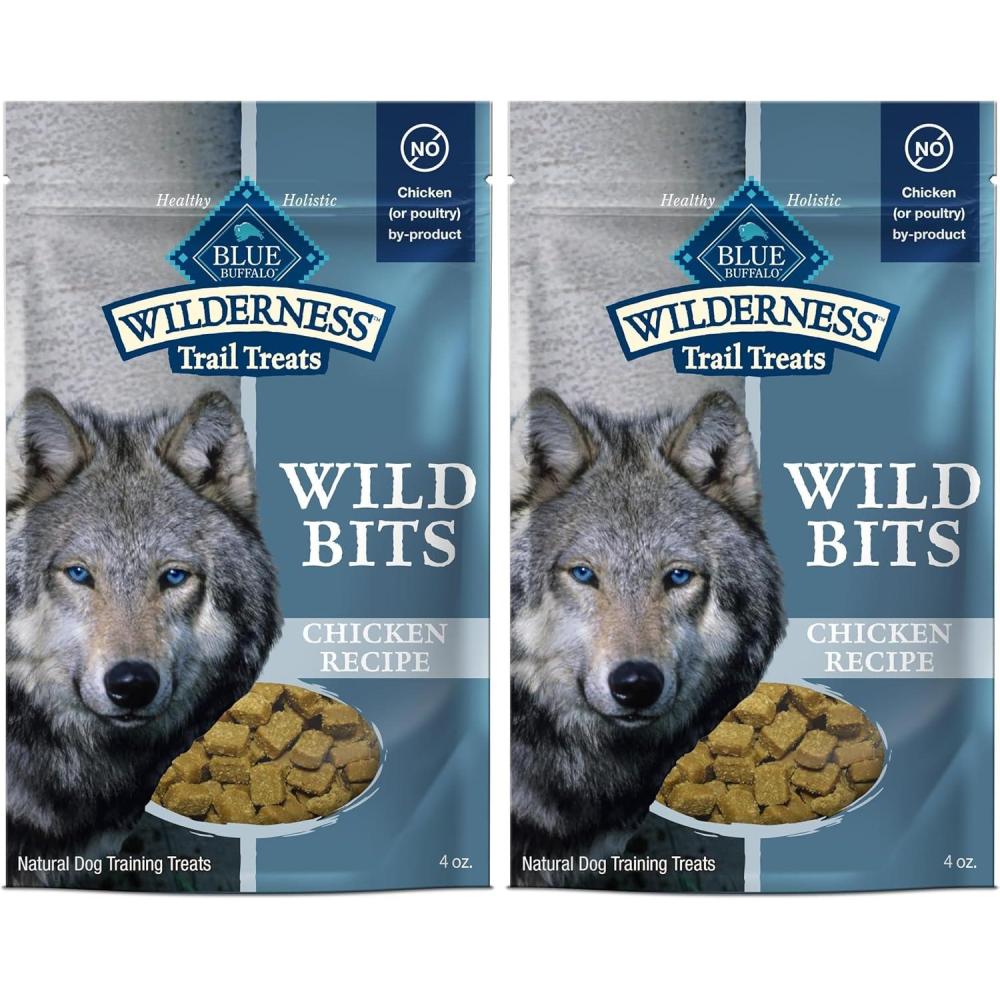 imageBlue Buffalo Wilderness Wild Bits Soft amp Chewy Training Treats for Dogs GrainFree Duck Recipe 4oz BagChicken