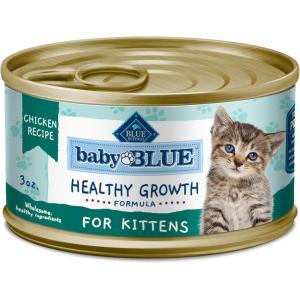 Blue Buffalo Baby BLUE Natural Grain-Free Wet Food for Kittens, Healthy Growth Formula with DHA, High-Protein Salmon Pate, 3 Ounce (Pack of 24)(Chicken)