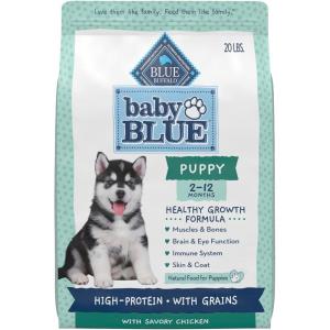 Blue Buffalo Baby Blue Natural Dry Food for Puppies, Healthy Growth Formula with DHA, High-Protein Savory Chicken Recipe, 20-lb. Bag(Chicken)