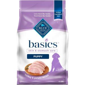 Blue Buffalo Basics Dry Dog Food for Puppies, Skin & Stomach Care, Limited Ingredient Diet for Dogs, Turkey Recipe, 11-lb. Bag(Turkey & Potato)