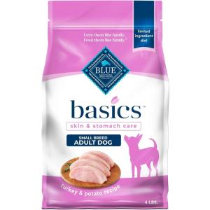 Blue Buffalo Basics Dry Dog Food for Small Breed Adult Dogs, Limited Ingredient Diet, Turkey Recipe, 11-lb. Bag(Turkey & Potato)