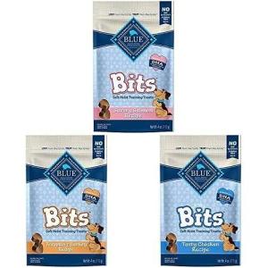Blue Buffalo Blue Bits Chicken, Salmon, & Turkey 113 oz Bundle, (3 Count – 1 of Each Flavour)