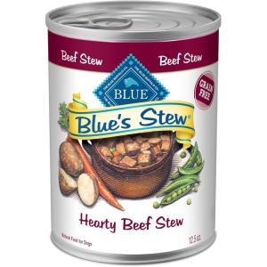 Blue Buffalo Blue’s Stew Natural Wet Dog Food, Made with Natural Ingredients, Hearty Beef and Country Chicken Variety Pack, 12.5-oz Cans, 6 Count(Beef)
