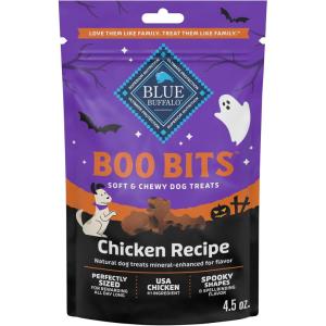 Blue Buffalo Boo Bits Soft & Chewy Halloween Dog Treats, Tasty Chicken Recipe, 4.5-oz. Bag(1 Count (Pack of 1))