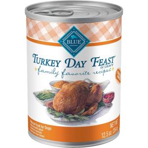 Blue Buffalo Family Favorites Adult Wet Dog Food, Made with Natural Ingredients, Sunday Chicken Dinner, 12.5-oz Can (Pack of 12)(Turkey Day Feast)
