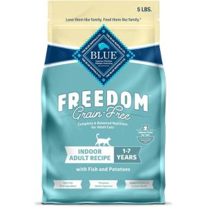 Blue Buffalo Freedom Grain-Free Adult Dry Cat Food, Complete & Balanced Nutrition for Indoor Cats, Made with Natural Ingredients, Chicken Recipe, 11-lb. Bag(Fish)