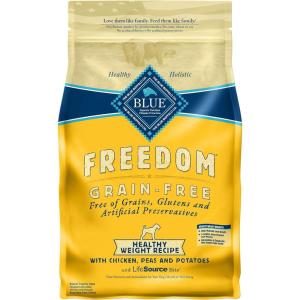 Blue Buffalo Freedom Grain-Free Healthy Weight Dry Dog Food, Complete & Balanced Nutrition for Adult Dogs, Made in the USA with Natural Ingredients, Chicken & Potatoes, 24-lb Bag(Chicken)