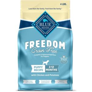 Blue Buffalo Freedom Grain-Free Puppy Dry Dog Food with DHA, Complete & Balanced Nutrition for Puppies, Made in the USA, Chicken & Potatoes, 24-lb Bag(Chicken)