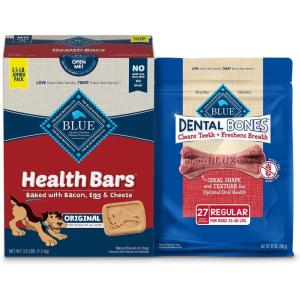 Blue Buffalo Health Bars and Dental Bones Dog Treats Variety Bundle