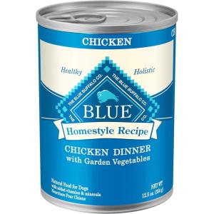 Blue Buffalo Homestyle Recipe Adult Wet Dog Food, Made with Natural Ingredients, Fish & Sweet Potato Dinner with Garden Vegetables, 12.5-oz can (Pack of 12)(Chicken Dinner with Garden Vegetables)