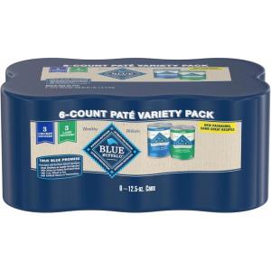 Blue Buffalo Homestyle Recipe Adult Wet Dog Food, Made with Natural Ingredients, Fish & Sweet Potato Dinner with Garden Vegetables, 12.5-oz can (Pack of 12)(Variety Pack: Chicken & Lamb)