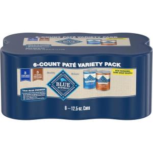 Blue Buffalo Homestyle Recipe Adult Wet Dog Food, Made with Natural Ingredients, Fish & Sweet Potato Dinner with Garden Vegetables, 12.5-oz can (Pack of 12)(Variety Pack: Chicken & Turkey)