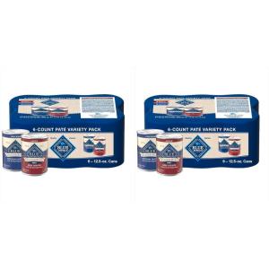 Blue Buffalo Homestyle Recipe Large Breed Adult Wet Dog Food, Made with Natural Ingredients, Chicken Dinner With Garden Vegetables, 12.5-oz. Can (Pack of 12)(Variety Pack: Chicken & Beef)