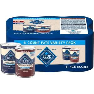 Blue Buffalo Homestyle Recipe Senior Wet Dog Food, Made with Natural Ingredients, Chicken Dinner with Garden Vegetables, 12.5-oz Cans (12 Count)(Chicken & Beef)