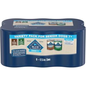 Blue Buffalo Homestyle Recipe Senior Wet Dog Food, Made with Natural Ingredients, Chicken Dinner with Garden Vegetables, 12.5-oz Cans (12 Count)(Turkey & Lamb)
