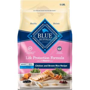 Blue Buffalo Life Protection Formula Adult Small Breed Dry Dog Food, Supports High Energy Needs, Made with Natural Ingredients, Chicken & Brown Rice Recipe, 15-lb Bag(Chicken & Brown Rice)