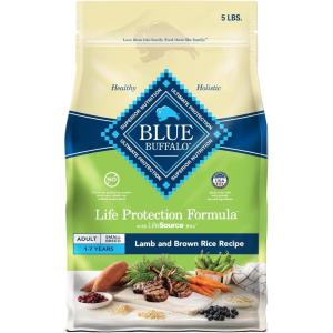Blue Buffalo Life Protection Formula Adult Small Breed Dry Dog Food, Supports High Energy Needs, Made with Natural Ingredients, Chicken & Brown Rice Recipe, 15-lb Bag(Lamb & Brown Rice)