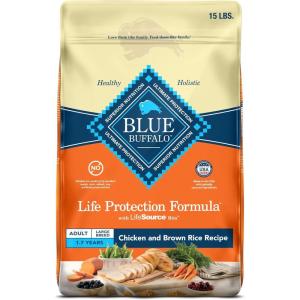 Blue Buffalo Life Protection Formula Large Breed Adult Dry Dog Food, Promotes Joint Health and Lean Muscles, Made with Natural Ingredients, Lamb & Brown Rice Recipe, 34-lb. Bag(Chicken & Brown Rice)