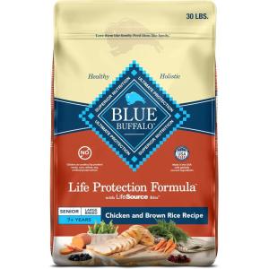 Blue Buffalo Life Protection Formula Large Breed Senior Dry Dog Food, Promotes Joint Health and Immunity, Made with Natural Ingredients, Chicken & Brown Rice Recipe, 34-lb. Bag(Chicken & Brown Rice)