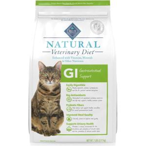 Blue Buffalo Natural Veterinary Diet GI Gastrointestinal Support Dry Cat Food, Chicken 7-lb bag