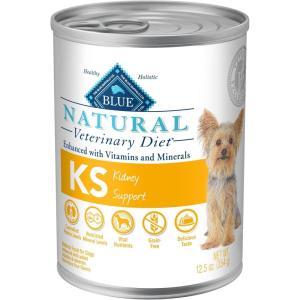 Blue Buffalo Natural Veterinary Diet KS Kidney Support Wet Dog Food, Chicken 12.5-oz cans (Pack of 12)