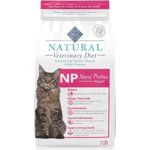 Blue Buffalo Natural Veterinary Diet NP Novel Protein Dry Cat Food, Alligator 7-lb Bag