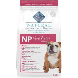 Blue Buffalo Natural Veterinary Diet NP Novel Protein Dry Dog Food, Food Sensitivity Formula, Veterinarian Prescription Required, Alligator, 22-lb. Bag(Alligator)