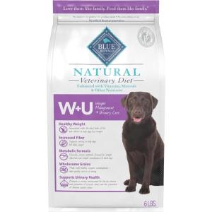 Blue Buffalo Natural Veterinary Diet W+U Weight Management + Urinary Care Dry Dog Food, Veterinarian Prescription Required, Chicken, 22-lb Bag(Chicken)