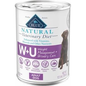 Blue Buffalo Natural Veterinary Diet W+U Weight Management + Urinary Care Wet Dog Food, Veterinarian Prescription Required, Chicken, 12.5-oz. Cans (12 Count)