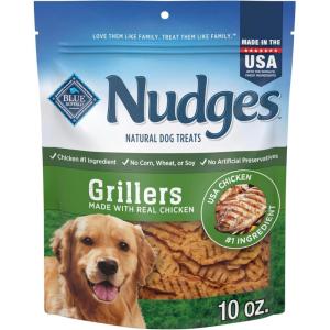 Blue Buffalo Nudges Grillers Natural Dog Treats, Made in the USA with Real Chicken, 16-oz Bag(Chicken)