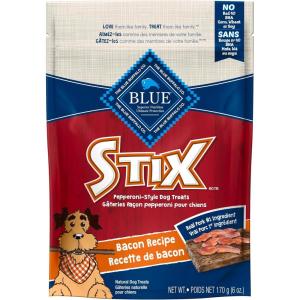 Blue Buffalo Stix Natural Soft Moist Dog Treats Chicken Recipe Bag(Bacon)