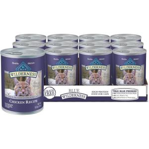 Blue Buffalo Tastefuls Flaked Wet Cat Food Variety Pack, Made with Natural Ingredients, Tuna, Chicken, Fish & Shrimp, 3-oz Cans (12 Count, 4 of Each)(Chicken)