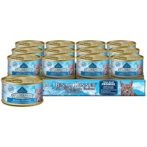 Blue Buffalo Tastefuls Flaked Wet Cat Food Variety Pack, Made with Natural Ingredients, Tuna, Chicken, Fish & Shrimp, 3-oz Cans (12 Count, 4 of Each)(Denali | Turkey  Salmon  Venison  & Halibut)