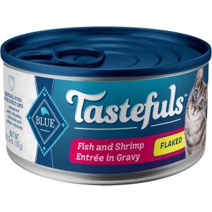 Blue Buffalo Tastefuls Wet Cat Food Paté Variety Pack Chicken Turkey & Chicken Ocean Fish & Tuna, 5.5 oz. Cans (12 Count)(Fish)