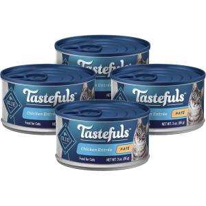 Blue Buffalo Tastefuls Wet Cat Food Paté Variety Pack, Made with Natural Ingredients, Chicken, Turkey & Chicken, Ocean Fish & Tuna Entrées, 5.5-oz Cans (24 Count, 8 of Each)(Chicken)