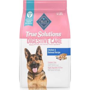 Blue Buffalo True Solutions Digestive Care Natural Dry Dog Food for Adult Dogs, Chicken, 4-lb. Bag(Chicken)