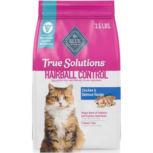 Blue Buffalo True Solutions Hairball Control Adult Dry Cat Food, Made in the USA with Natural Ingredients, Chicken, 3.5-lb. Bag(Chicken)