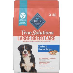 Blue Buffalo True Solutions Large Breed Care Natural Dry Dog Food for Adult Large Breed Dogs, Chicken, 24-lb. Bag(Chicken)