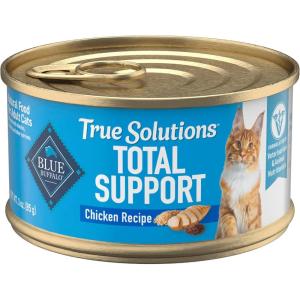 Blue Buffalo True Solutions Total Support Wet Cat Food for Adult Cats, Made with Natural Ingredients, Chicken, 3-oz. Cans (24 Count)