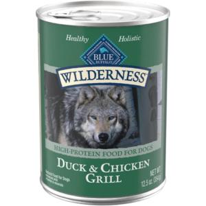 Blue Buffalo Wilderness Adult Wet Dog Food, High-Protein & Grain-Free, Made with Natural Ingredients, Salmon & Chicken Grill, 12.5-oz. Cans, 12 Count(Duck & Chicken)