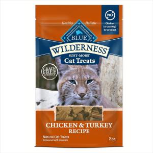 Blue Buffalo Wilderness High Protein Crunchy Cat Treats, Made with Natural Ingredients, Tasty Trout, 2-oz Bag (Pack of 12)(Chicken & Turkey)