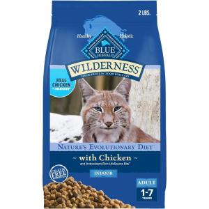 Blue Buffalo Wilderness Nature’s Evolutionary Diet High-Protein, Grain-Free Natural Dry Food for Adult Cats, Chicken, 11-lb. Bag(Chicken)