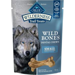 Blue Buffalo Wilderness Wild Bones Grain-Free Dental Chews Dog Treats, Small, 10-oz Bag(10 Ounce)