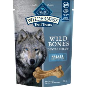 Blue Buffalo Wilderness Wild Bones Grain-Free Dental Chews Dog Treats, Small, 10-oz Bag(27 Ounce)