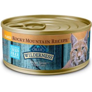 Blue Buffalo Wilderness Wild Delights Meaty Morsels Natural Wet Cat Food, Chicken & Salmon in Tasty Gravy, 3-oz. Cans, 24-Pack(Trout)