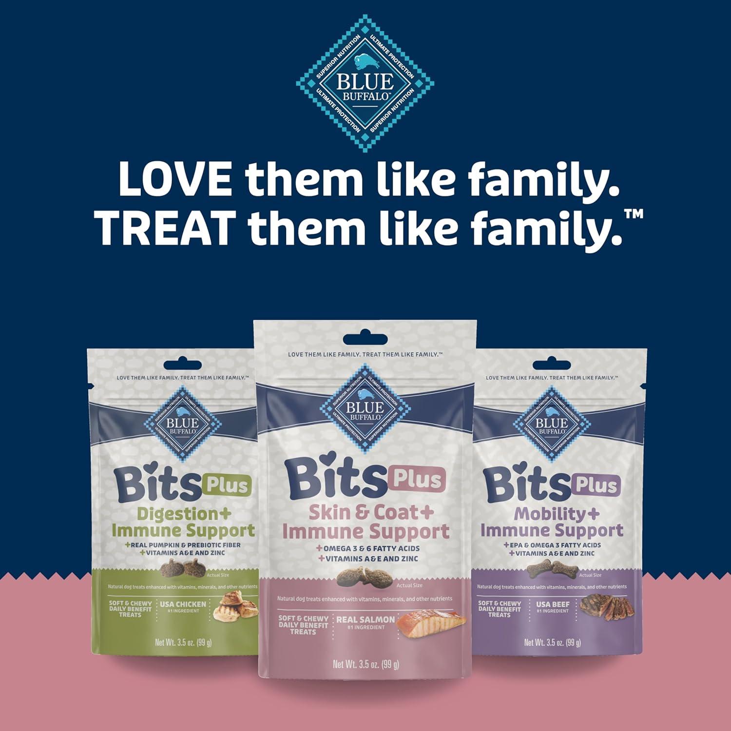 imageBlue Buffalo Blue Bits Plus Mobility and Immune Support Daily Benefit Dog Treats Soft amp Chewy Beef Morsels 35oz BagSalmon