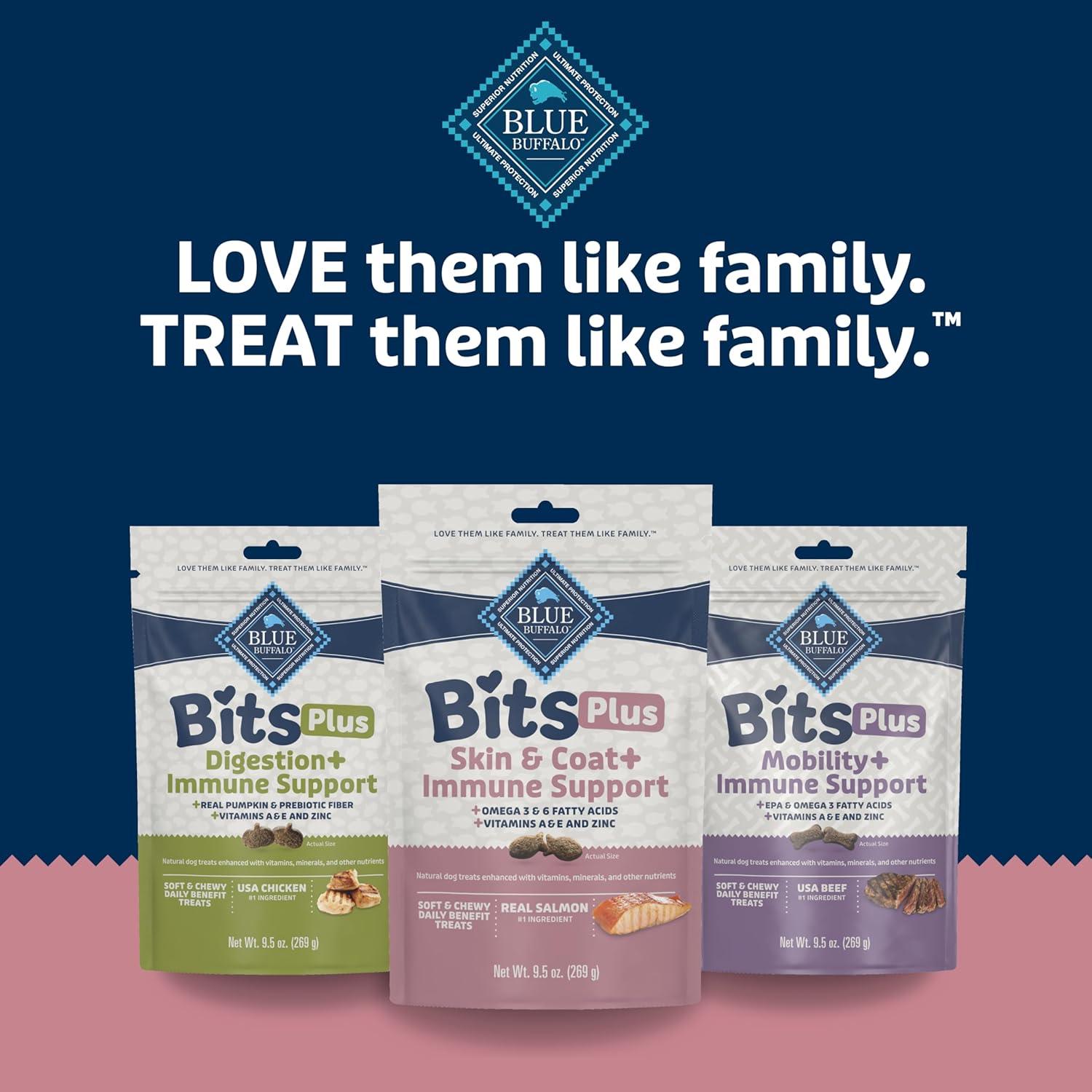 imageBlue Buffalo Blue Bits Plus Mobility and Immune Support Daily Benefit Dog Treats Soft amp Chewy Beef Morsels 35oz BagSalmon