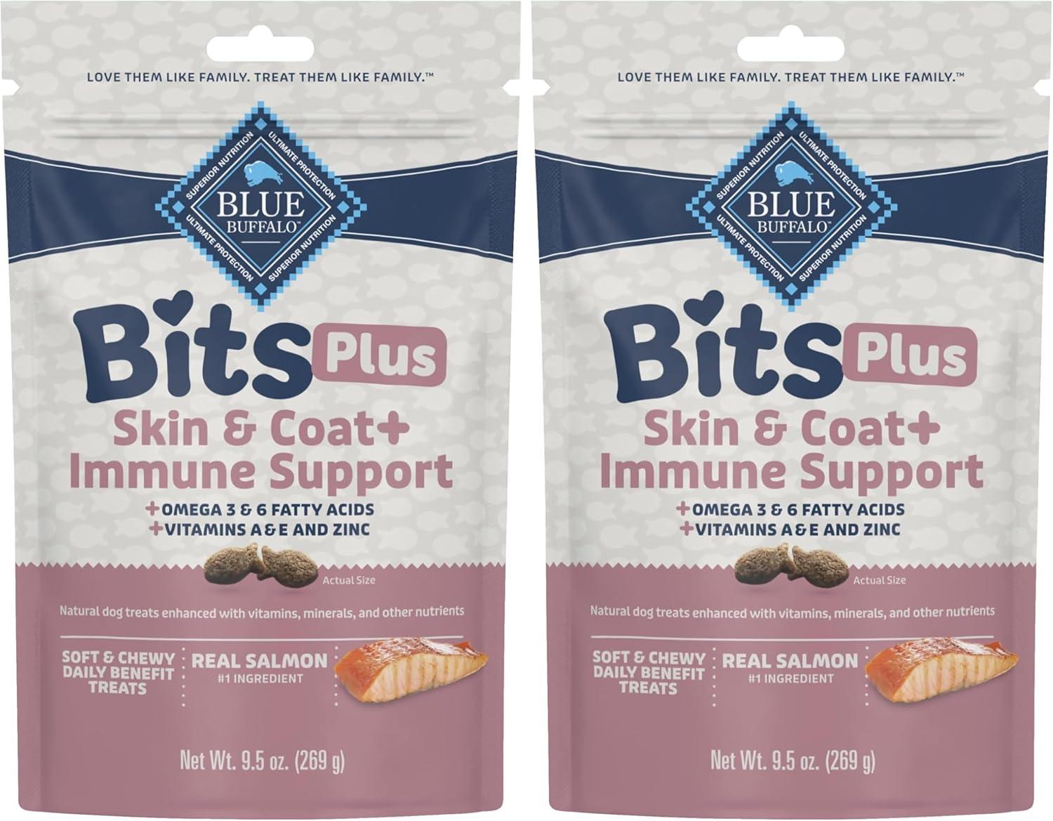 imageBlue Buffalo Blue Bits Plus Mobility and Immune Support Daily Benefit Dog Treats Soft amp Chewy Beef Morsels 35oz BagSalmon